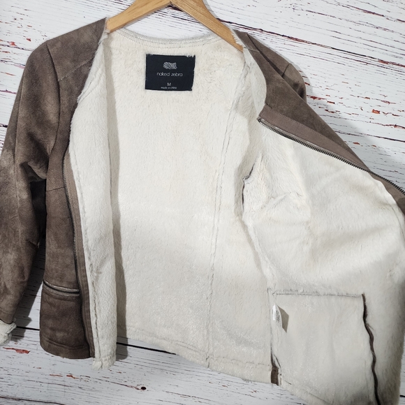 Naked Zebra Vegan Sued Jacket - Picture 5 of 7